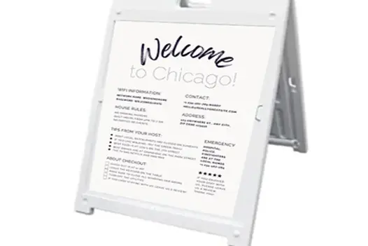 Freestanding sandwich boards / A-Frame signs are an affordable and effective way to attract people to your business.