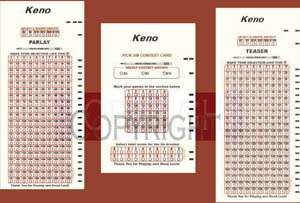 Keno Betting Slips